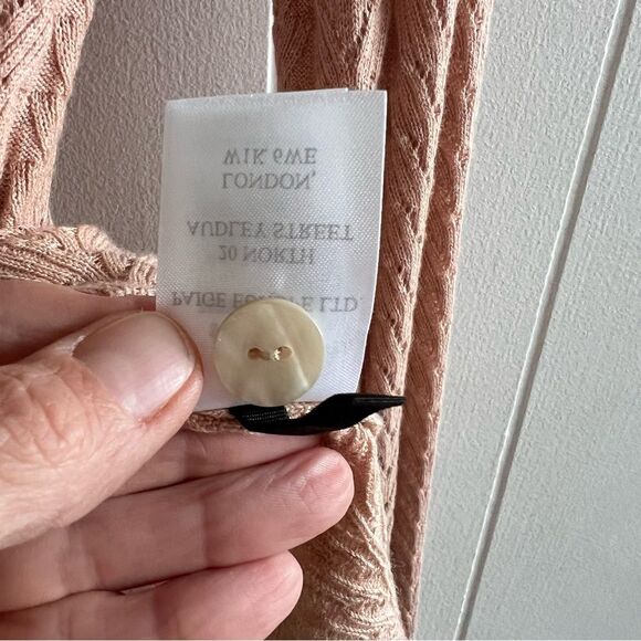 PAIGE Susan Pointelle Cotton & Silk Blend Cardigan - Picture 13 of 13